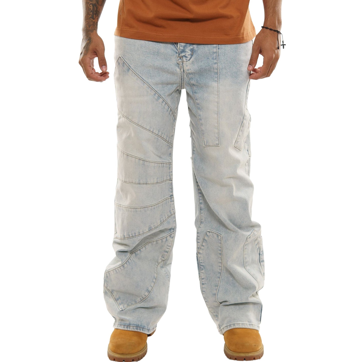 Baggy Panel Denim Jeans
