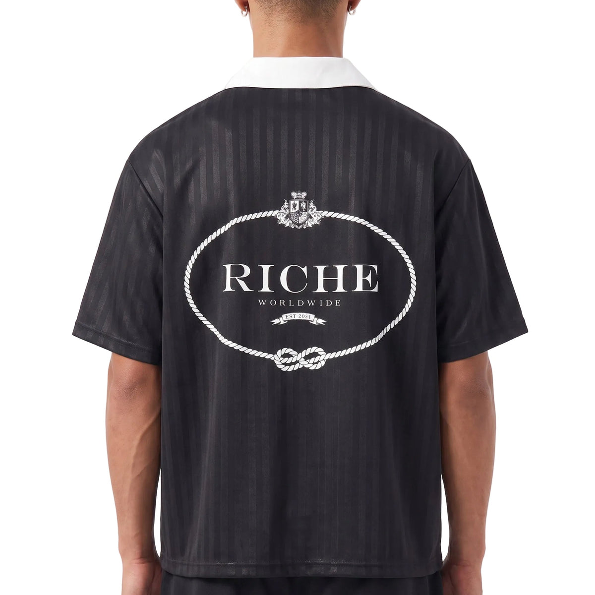 Polygamy striped soccer jersey by Vie+Riche, view 2