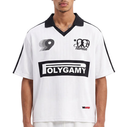 Polygamy striped soccer jersey
