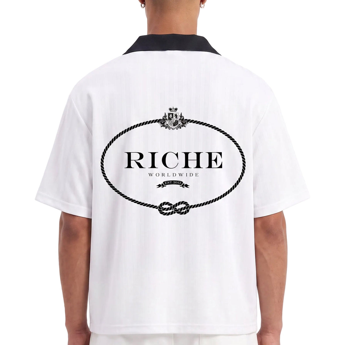 Polygamy striped soccer jersey by Vie+Riche, view 2