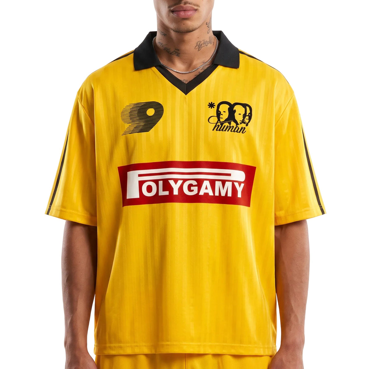 Polygamy striped soccer jersey by Vie+Riche, view 1
