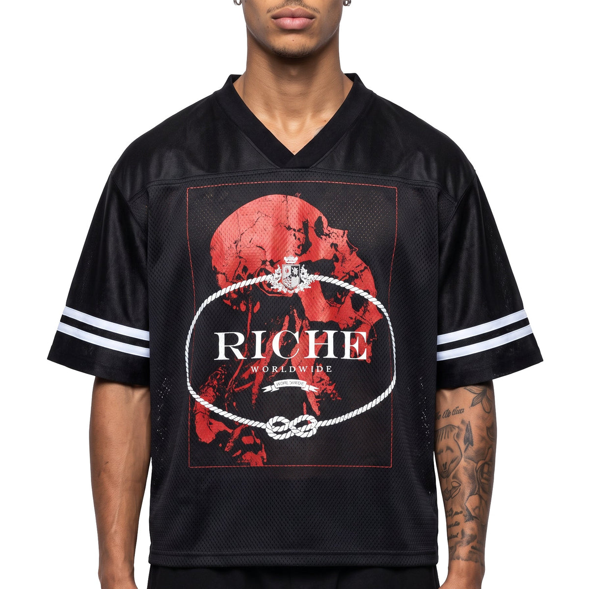Red Death Taped Mesh T-Shirt by Vie+Riche, view 1