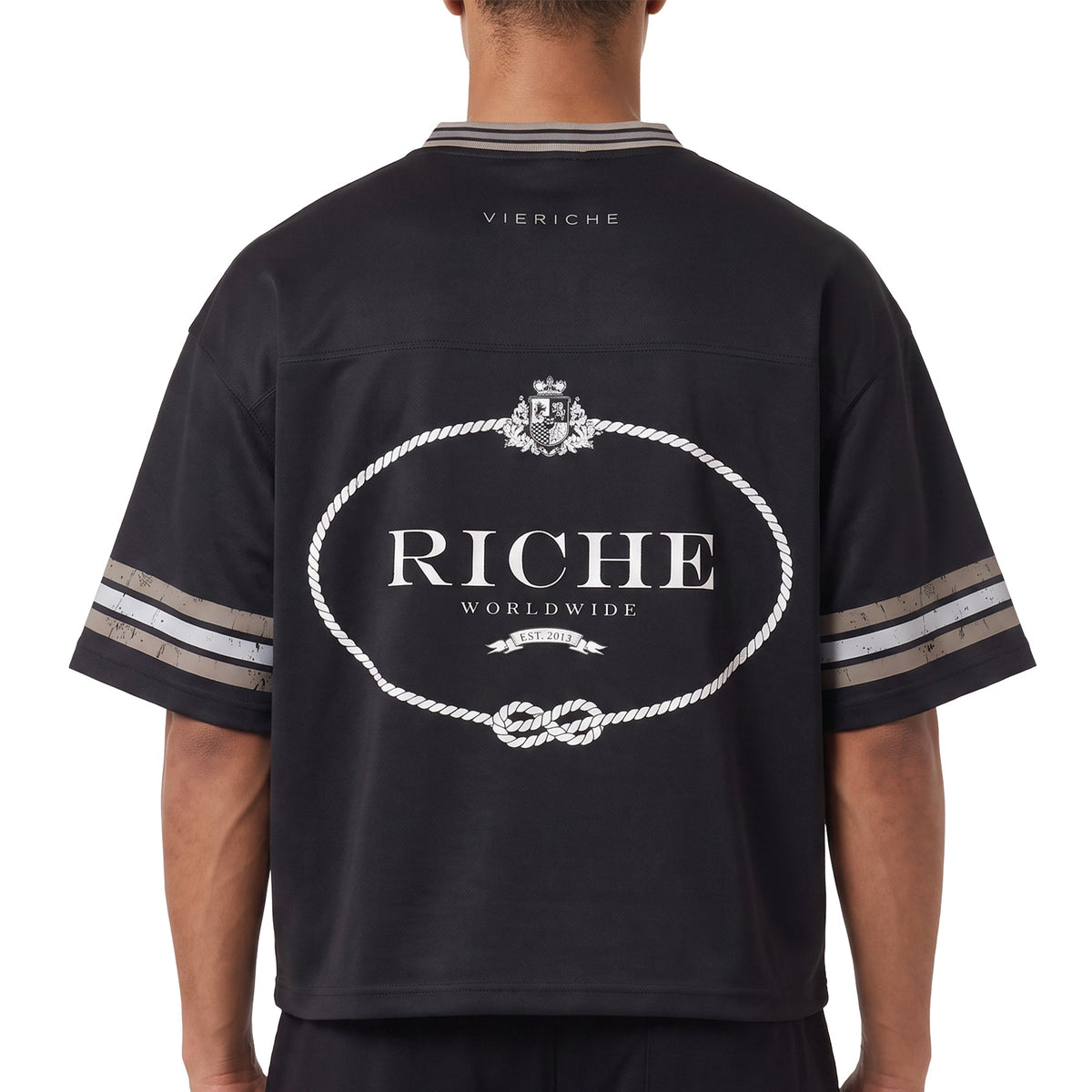 Night Scream Striped Soccer Jersey by Vie+Riche, view 2