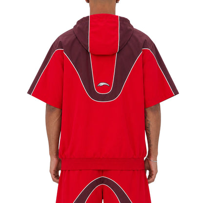 Wave hooded nylon short set