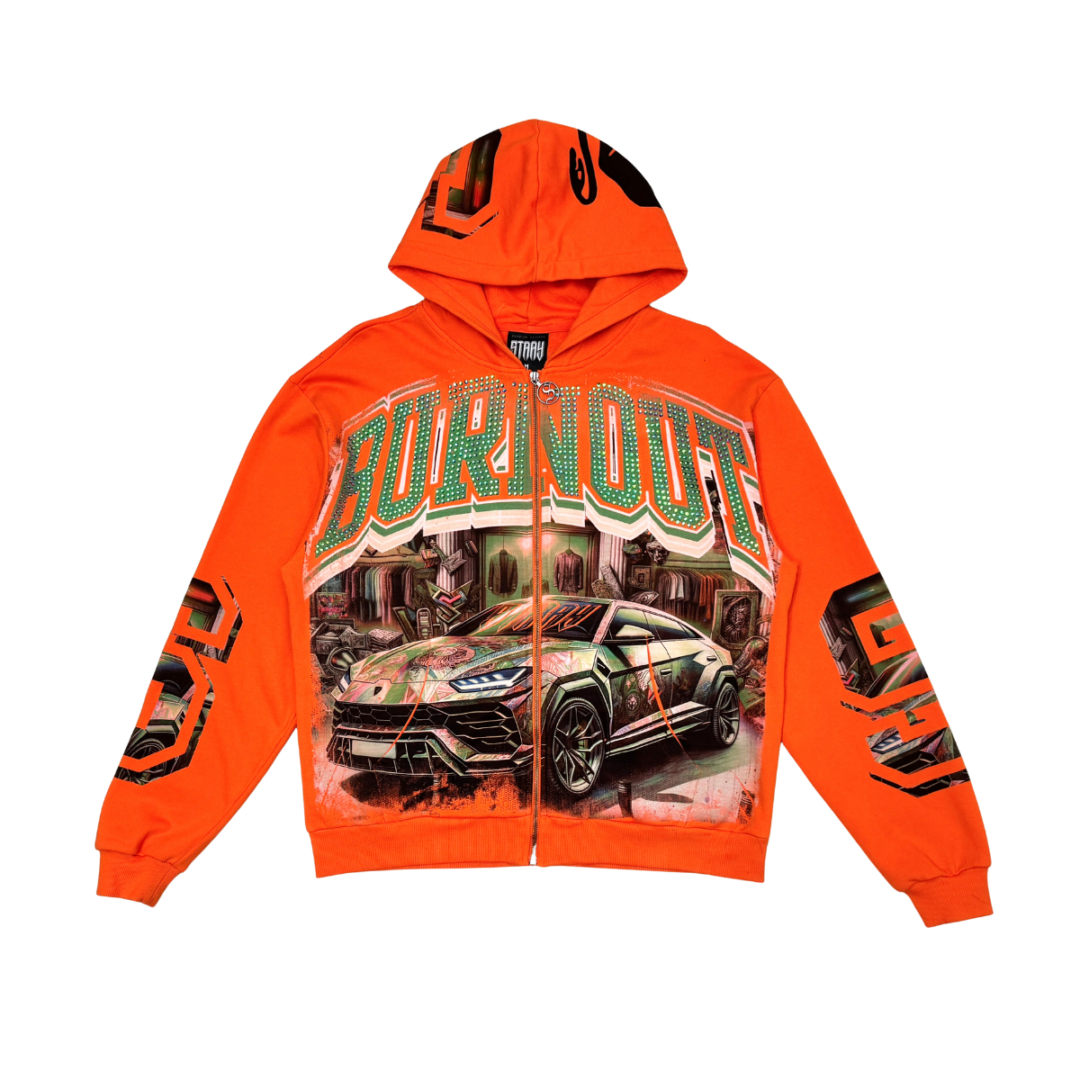 Stray burnout full-zip hoodie By Stray-8