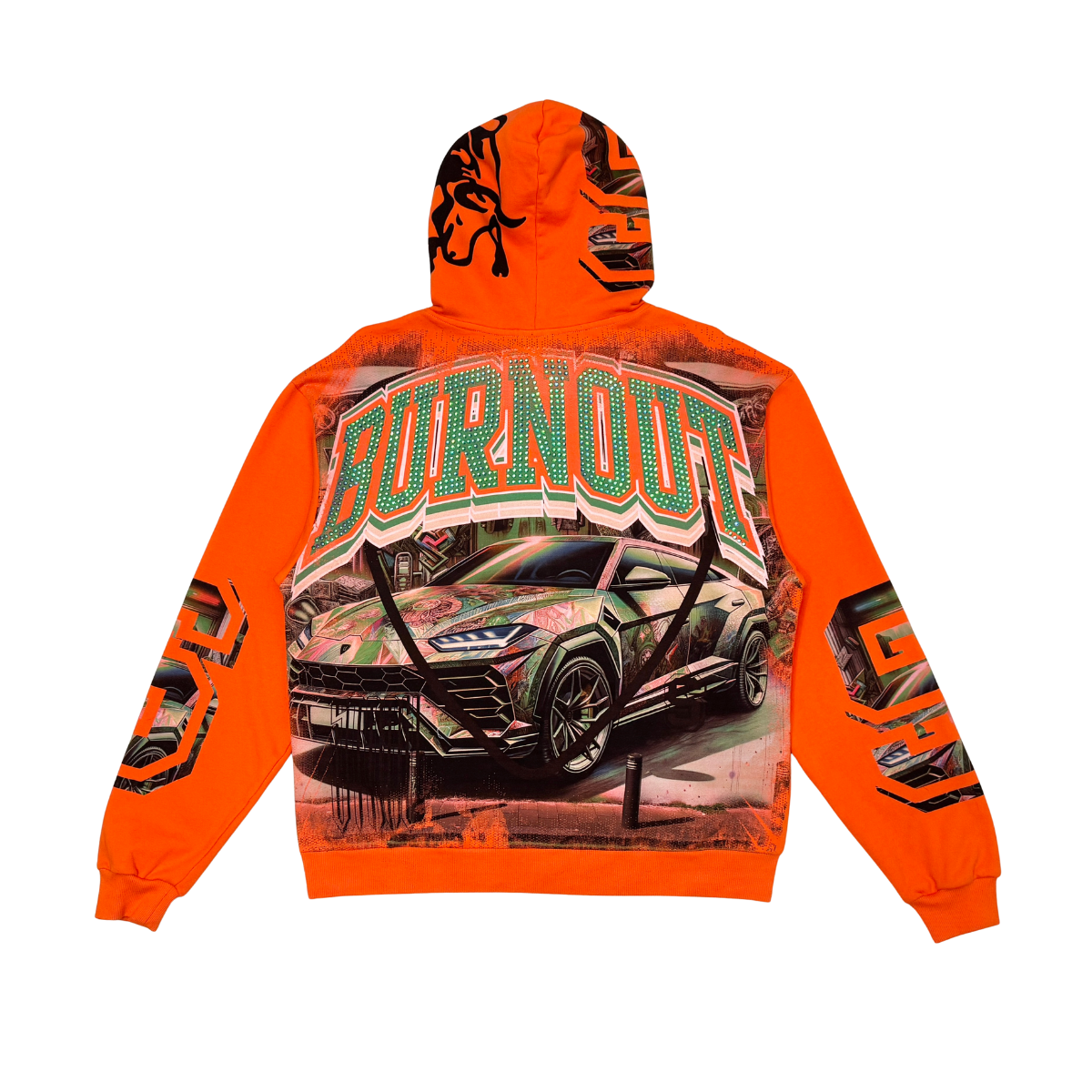 Stray burnout full-zip hoodie By Stray-9