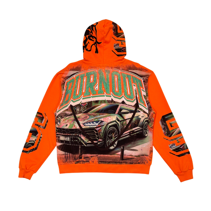 Stray burnout full-zip hoodie By Stray-9