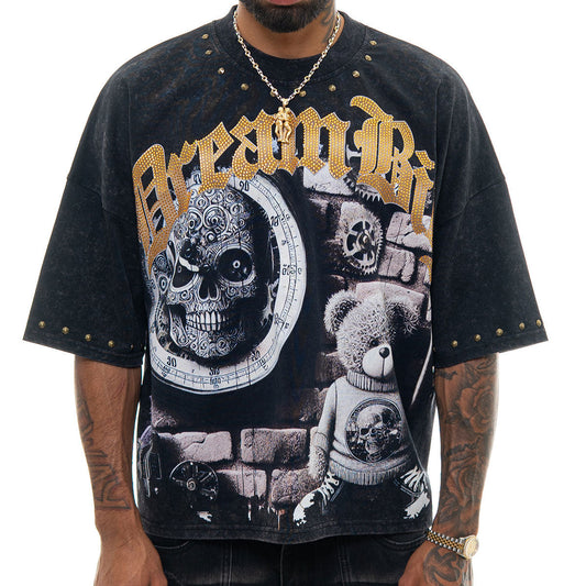 Stray dream big wide & crop fit tee Black by Stray - 1