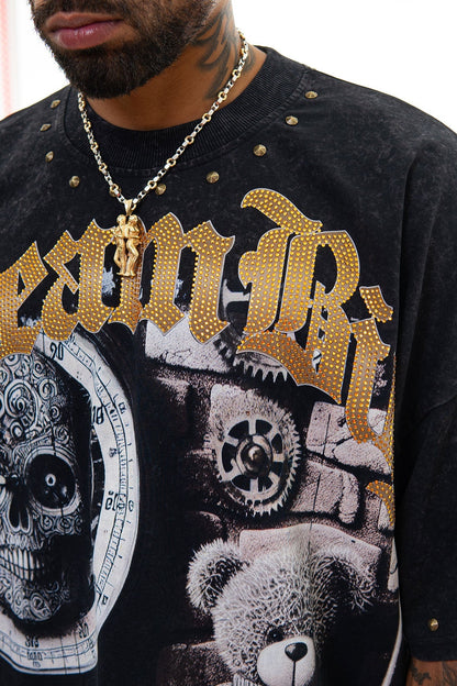 Stray dream big wide & crop fit tee Black by Stray - 4