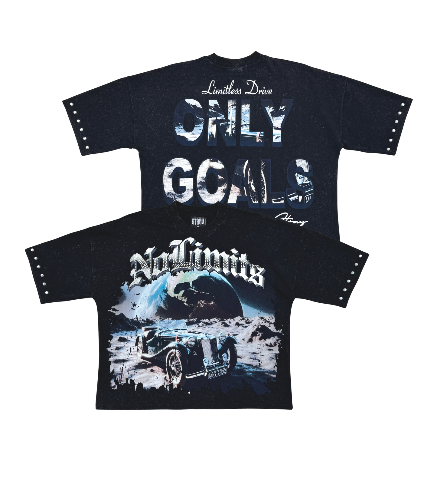 Stray no limits wide & crop fit tee