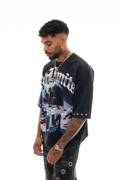 Stray no limits wide & crop fit tee Black by Stray - 3