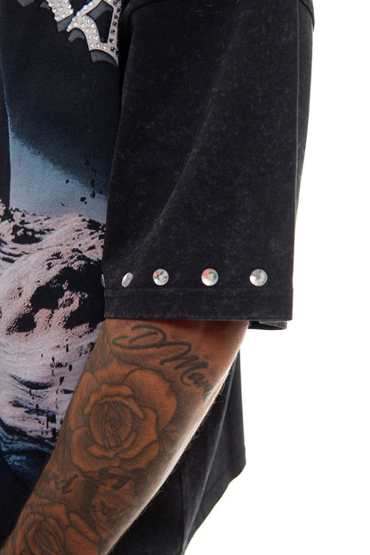 Stray no limits wide & crop fit tee Black by Stray - 5