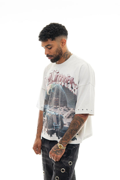 Stray no limits wide & crop fit tee Light Grey by Stray - 3