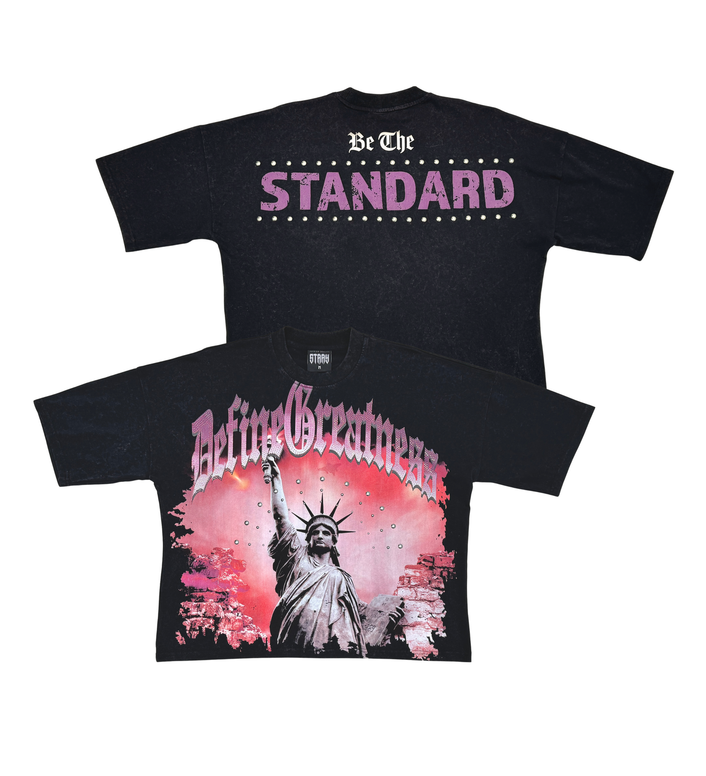 Stray define greatness wide & crop fit tee