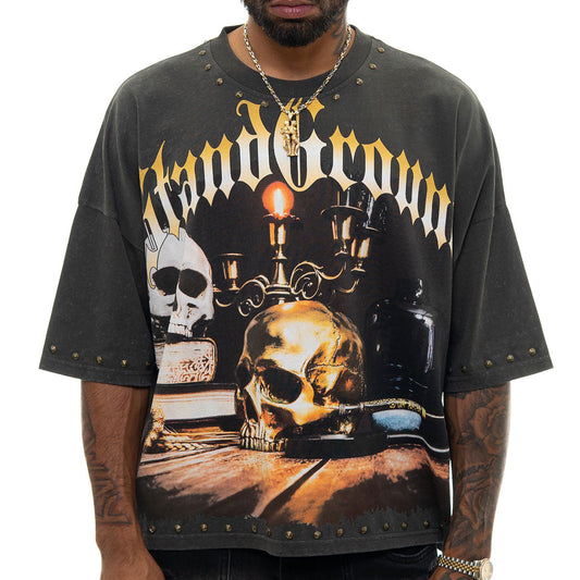 Stray stand ground wide & crop fit tee Charcoal by Stray - 1