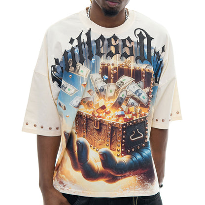 Stray treasure chest wide & crop fit tee Natural by Stray - 1