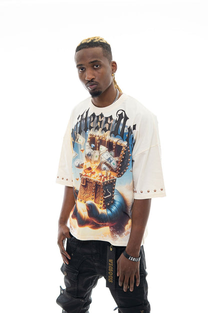 Stray treasure chest wide & crop fit tee Natural by Stray - 2