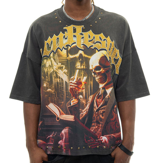 Stray respect earned wide & crop fit tee Charcoal by Stray - 1