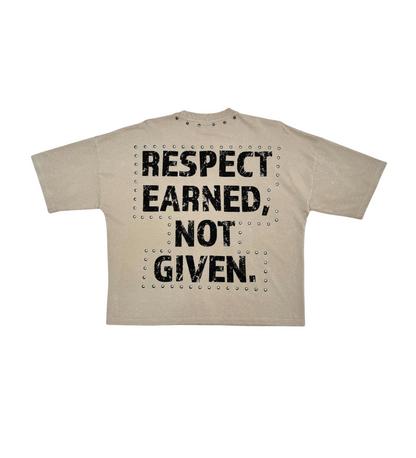 Stray respect earned wide & crop fit tee
