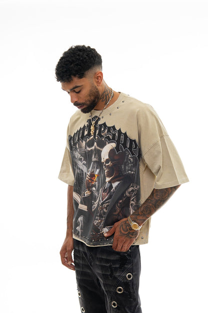 Stray respect earned wide & crop fit tee Desert by Stray - 3
