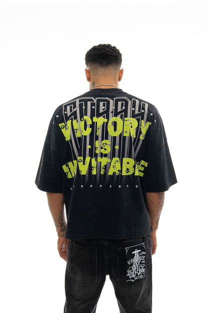 Stray claim victory wide & crop fit tee Black by Stray - 2