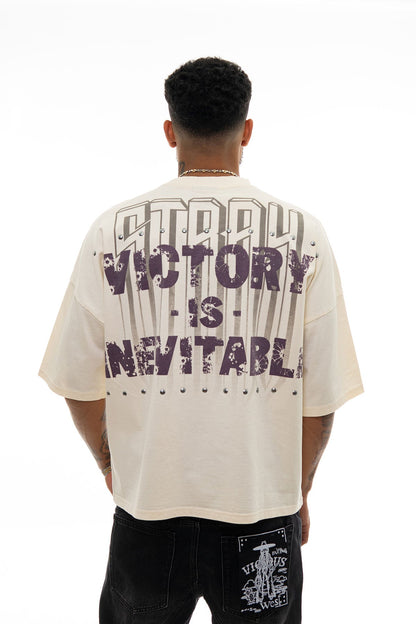 Stray claim victory wide & crop fit tee Natural by Stray - 2