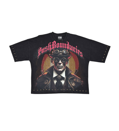 Stray push boundaries wide & crop fit tee