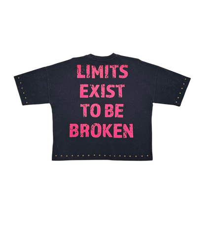 Stray push boundaries wide & crop fit tee