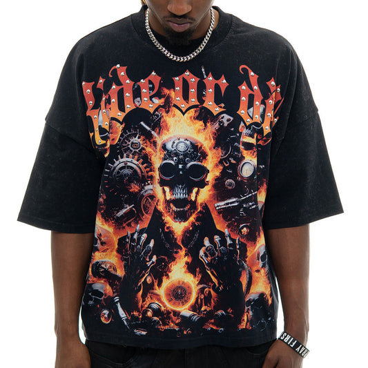 Stray ride or die wide & crop fit tee Black by Stray - 1
