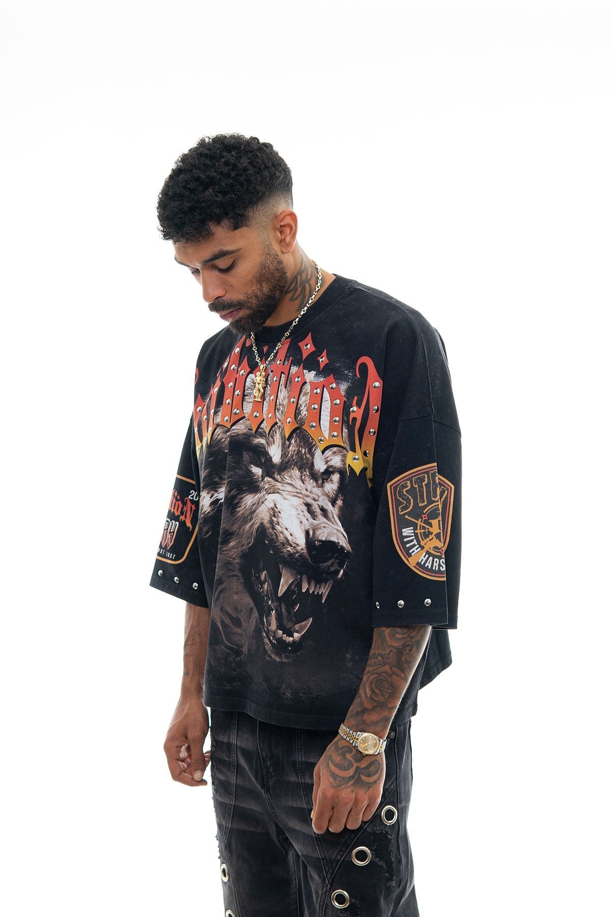Stray ambitions 3/4 sleeve tee Black by Stray - 3