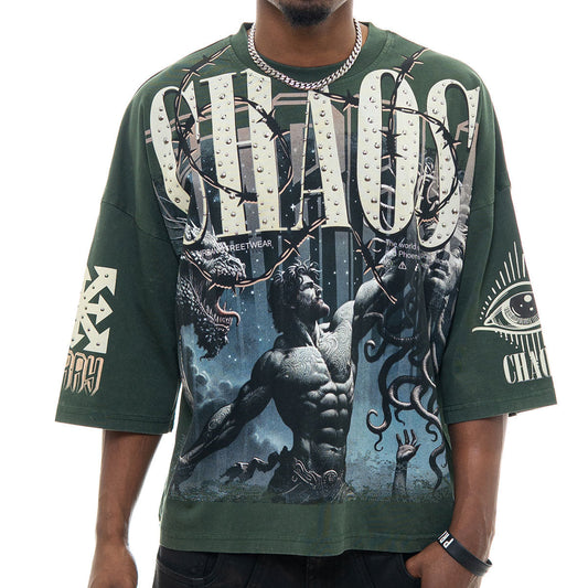 Stray chaos 3/4 sleeve tee Dark Green by Stray - 1