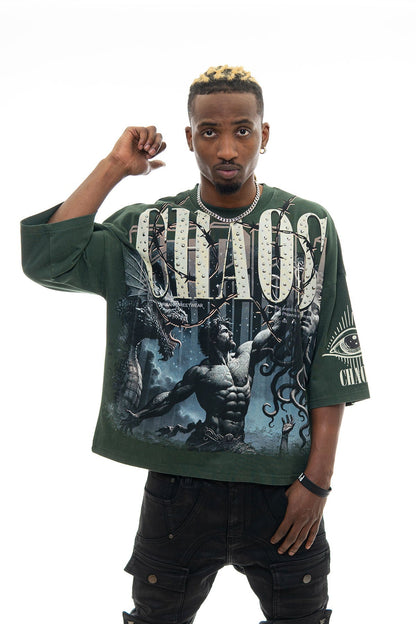 Stray chaos 3/4 sleeve tee Dark Green by Stray - 4