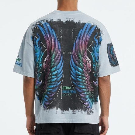 Burning skull tshirt by Stray, view 8