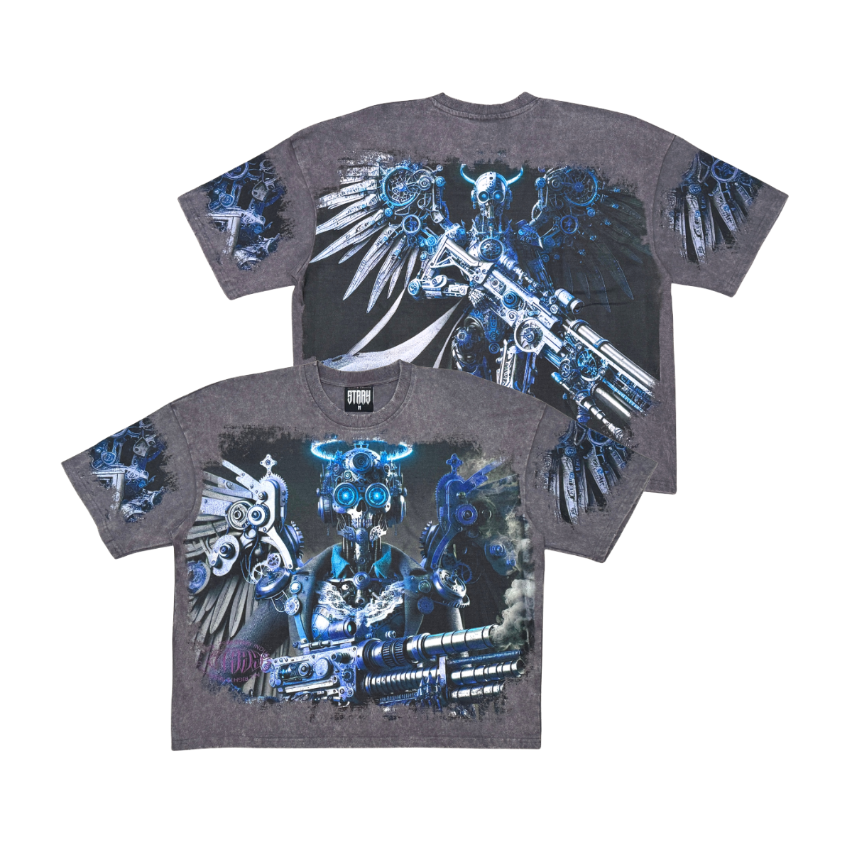 Cyborg angel tshirt by Stray, view 12