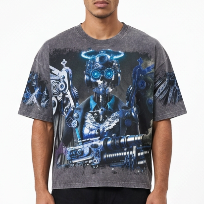 Cyborg angel tshirt by Stray, view 7
