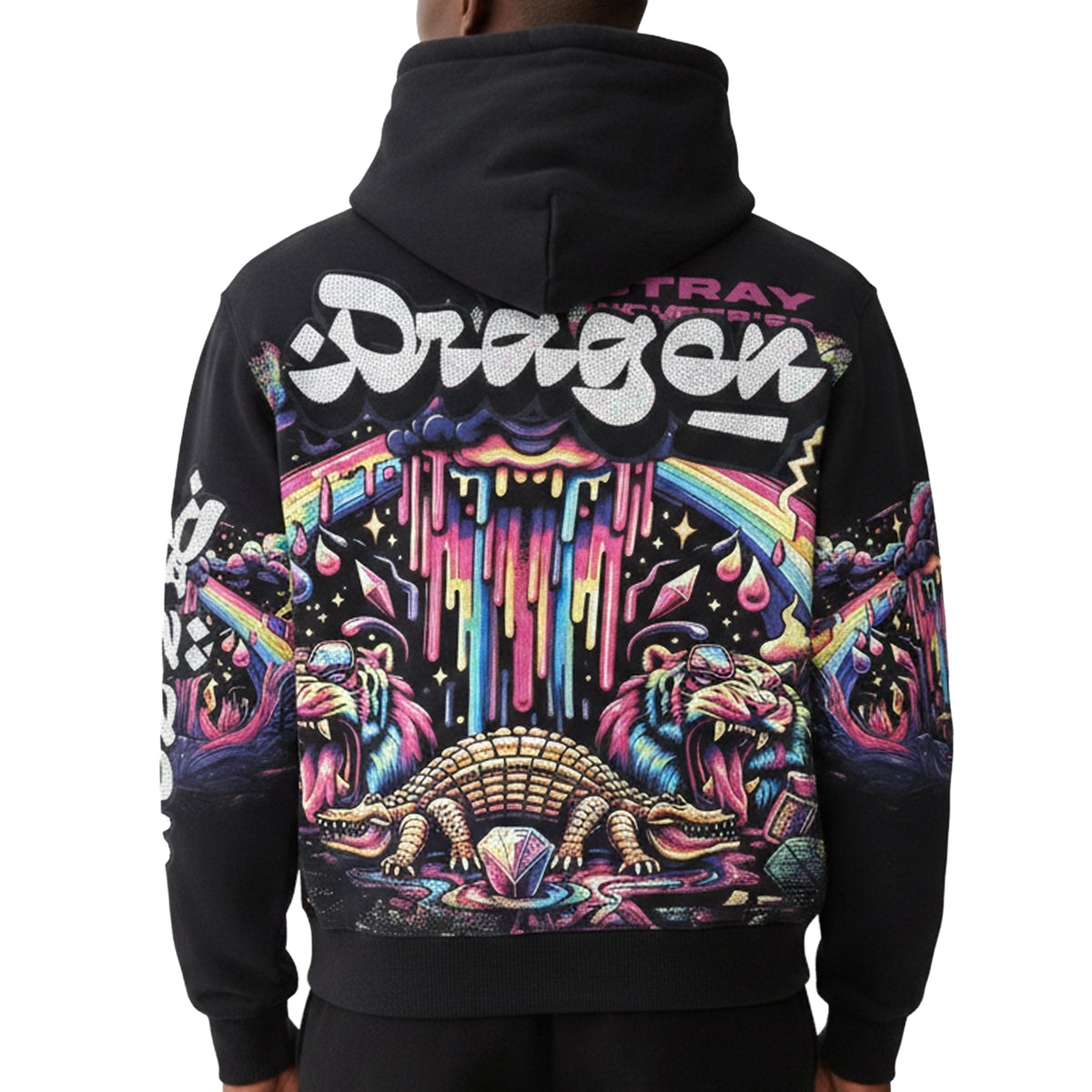 Dragon zipper hoodie by Stray, view 3