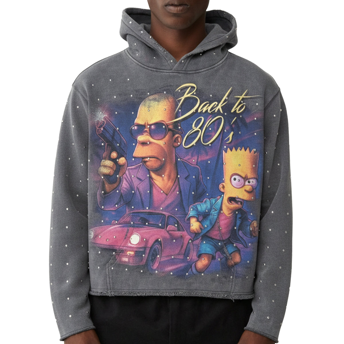 Back to 80's hoodie by Stray, view 2