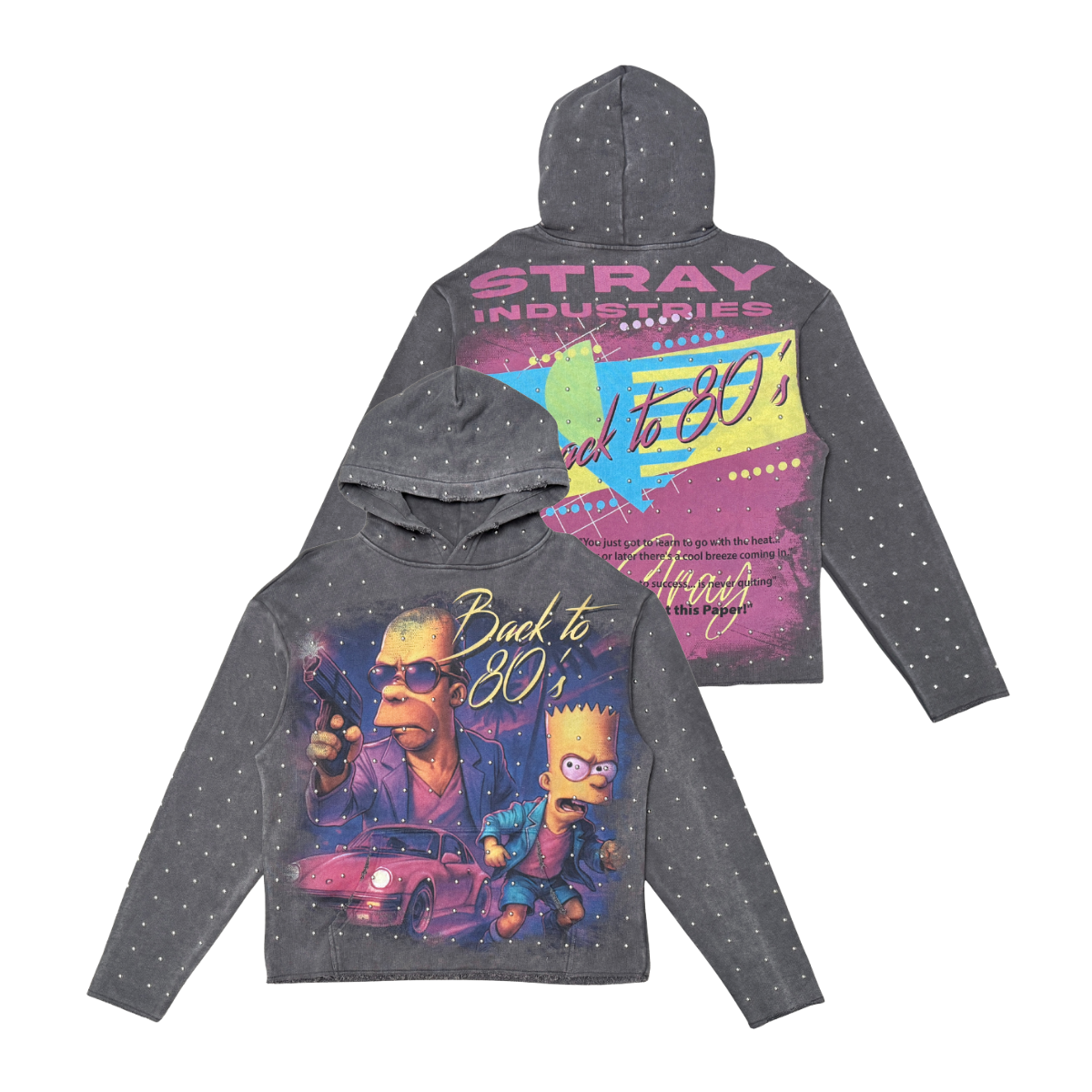 Back to 80's hoodie by Stray, view 7