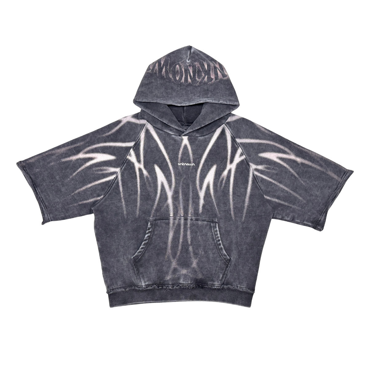 Short sleeve printed hoodie by Unknown, view 3