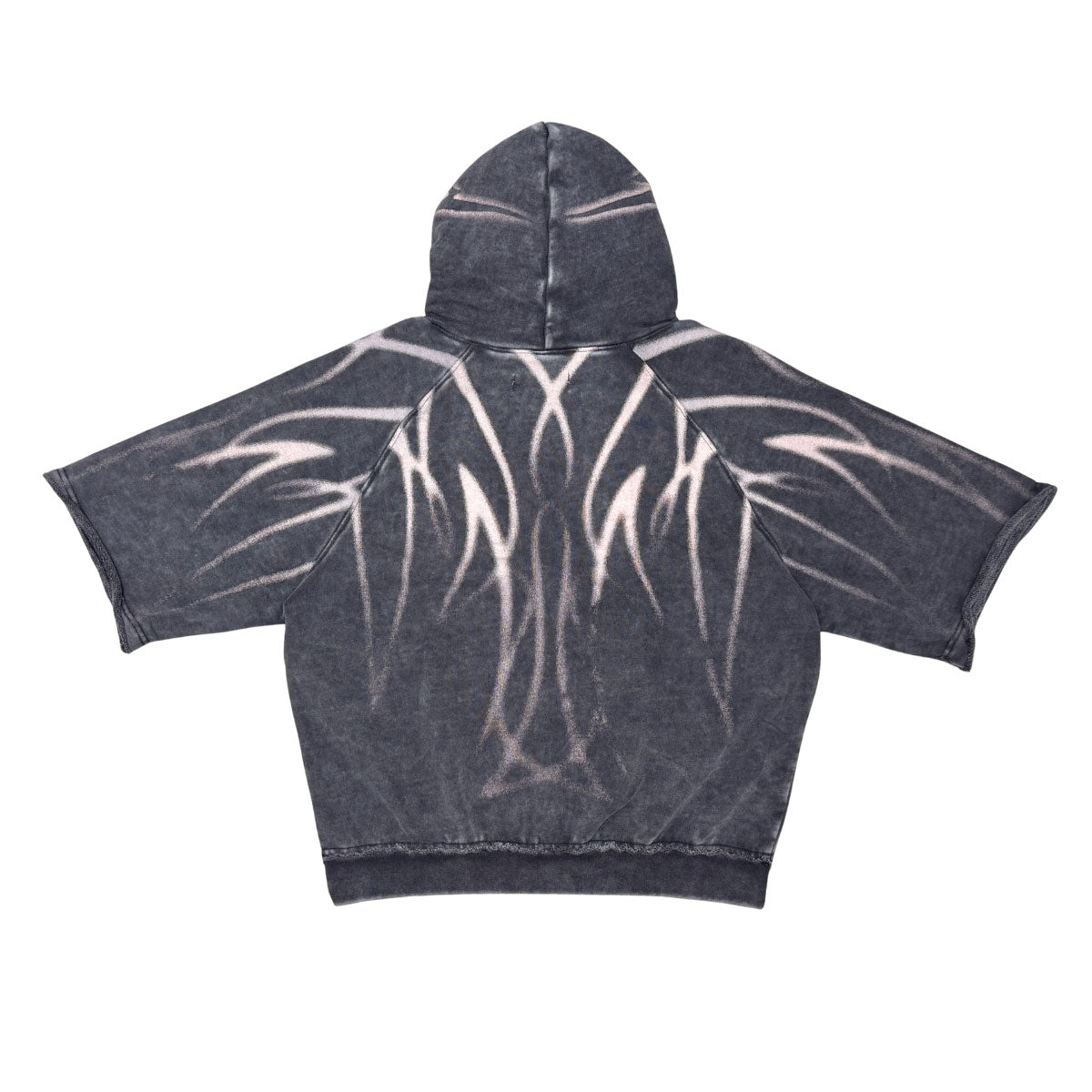 Short sleeve printed hoodie by Unknown, view 4