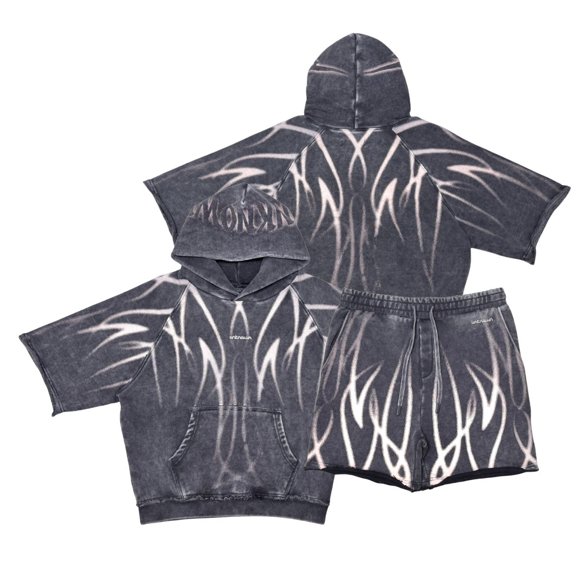 Short sleeve printed hoodie by Unknown, view 6