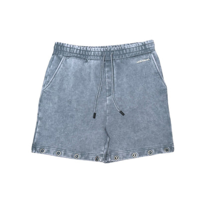 Drawstring printed washed shorts by Unknown - 3