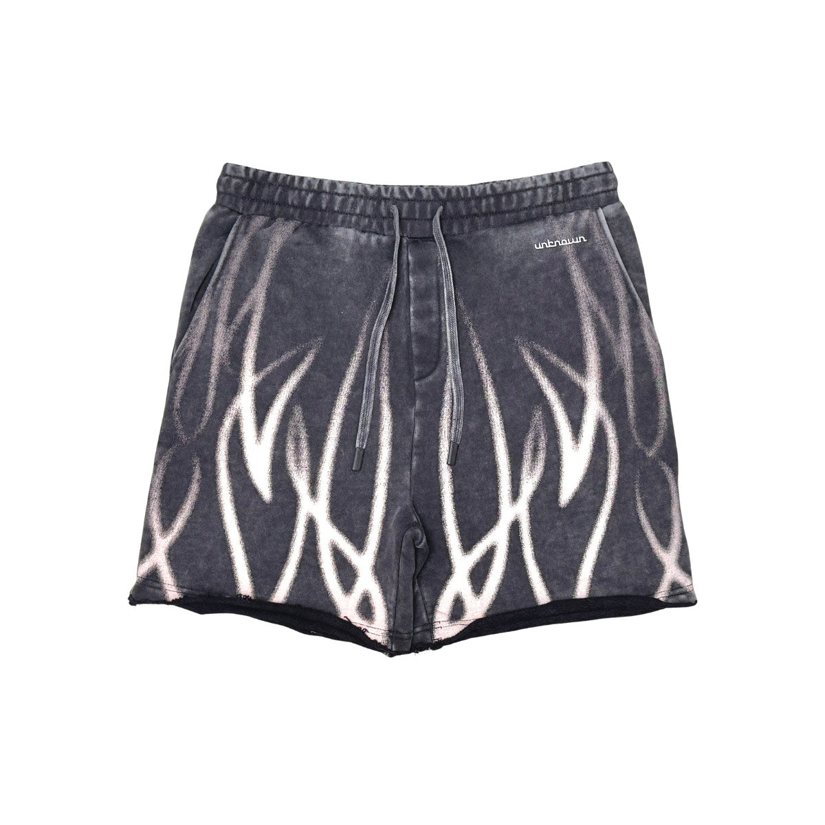 Faded flames washed shorts by Unknown - 2