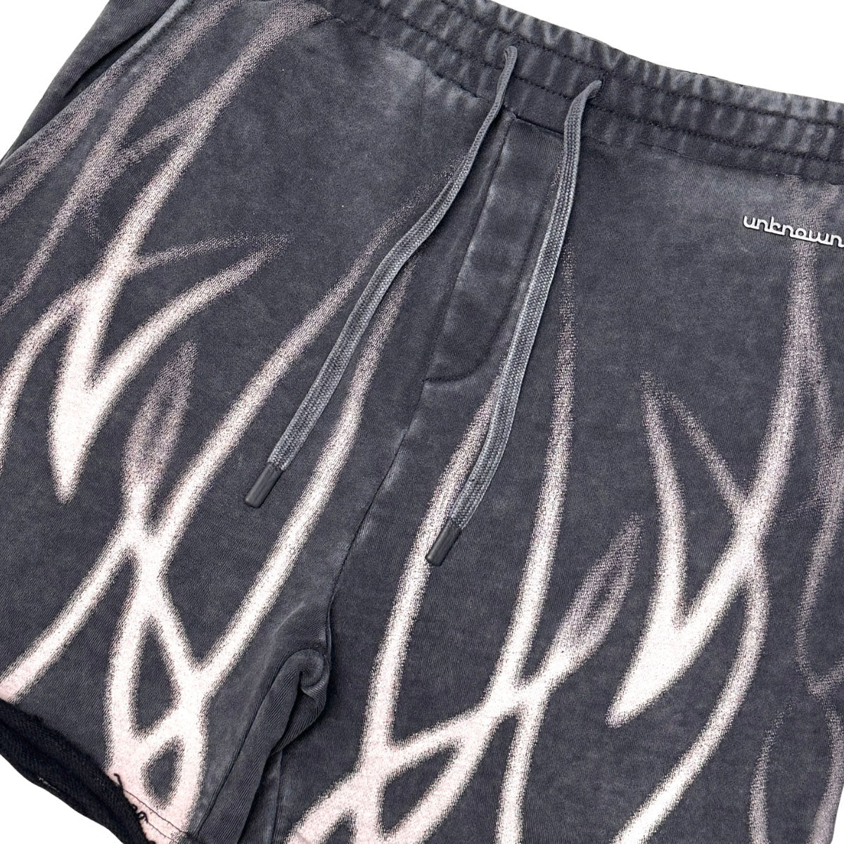 Faded flames washed shorts by Unknown - 3