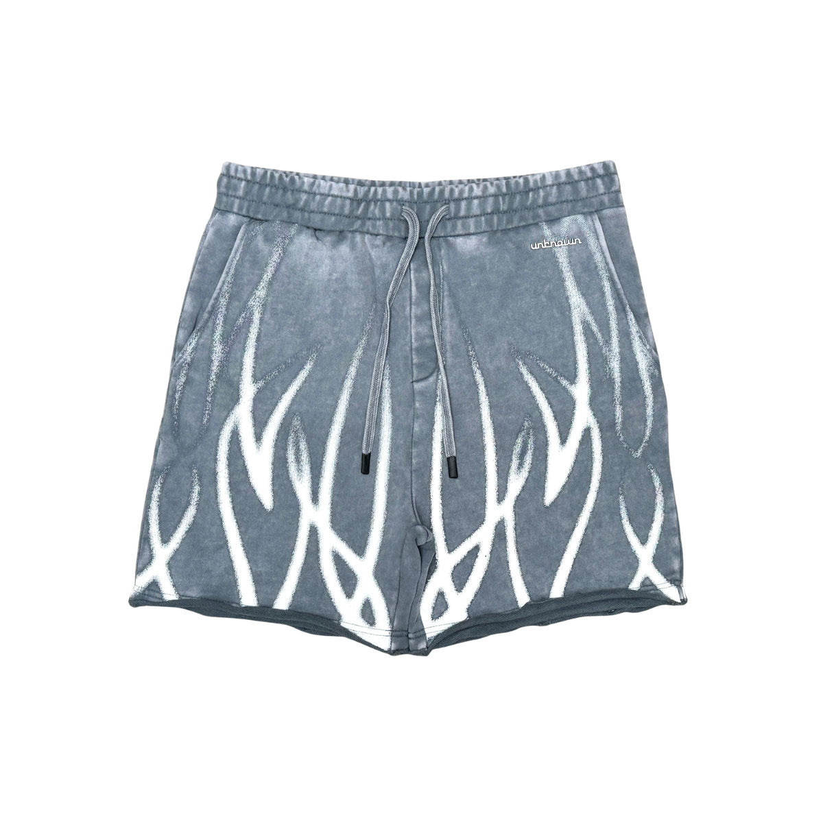 Faded flames washed shorts by Unknown - 5
