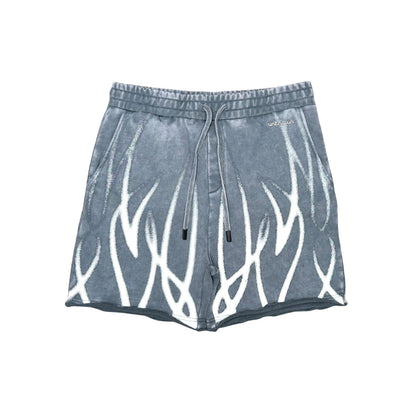Faded flames washed shorts by Unknown - 5