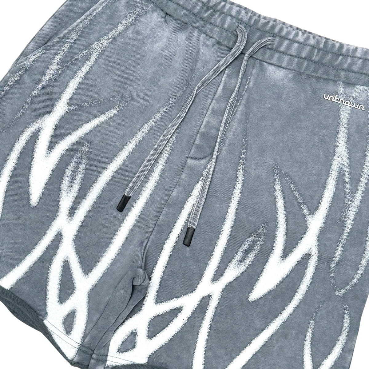 Faded flames washed shorts by Unknown - 6