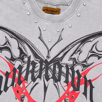 Printed wings sleeveless tee