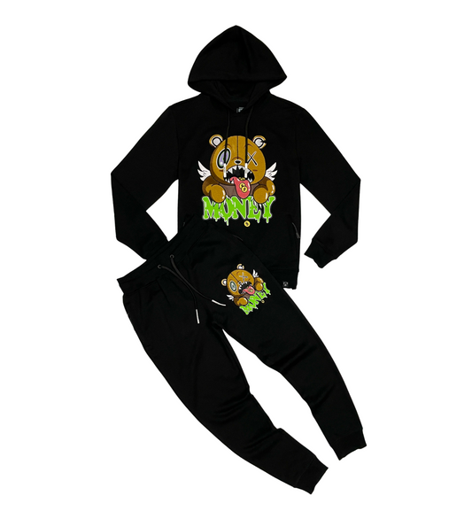 Civilized Bear Pull Over Jogger Set - Black | Civilized _1