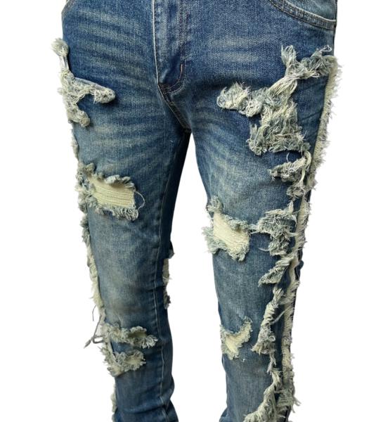 Heavy rip denim